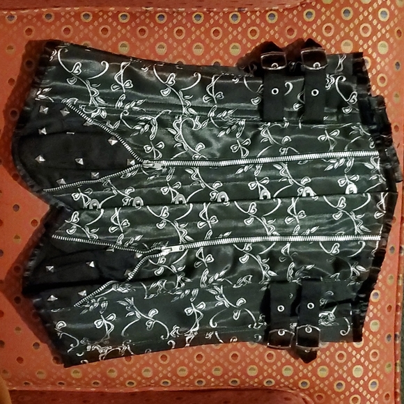 corset story Other - Corset story black and silver stud and zipper corset sz 26